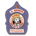 Plastic Fire Helmet with Custom Jr Firefighter Dalmatian Shield